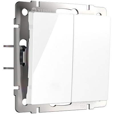 Выключатель двухклавишный Werkel белый a062572