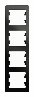 Рамка на 4 поста SE Glossa антрацит GSL000708