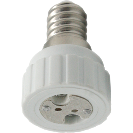 Переходник с цоколя E14 на GU5.3 керамический в пластике Ecola base A4G16WEAY