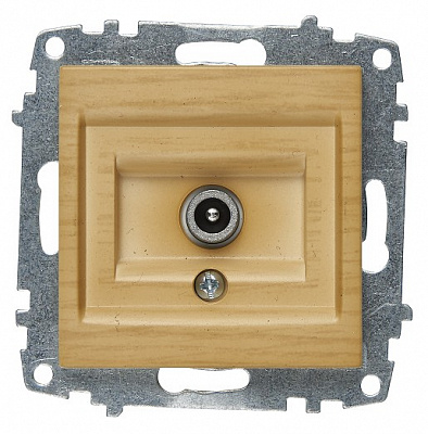 Розетка TV проходная Zena береза 609-012700-272