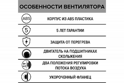 Осевой накладной вентилятор ERA DISC 4 D100 (короткий фланец 48 мм)