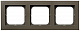 Рамка на 3 поста Ospel Sonata шоколадный металлик R-3R/40