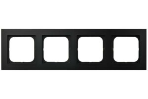 Рамка на 4 поста Ospel Sonata черный металлик R-4R/33