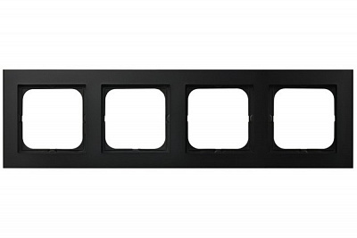 Рамка на 4 поста Ospel Sonata черный металлик R-4R/33