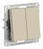 Выключатель двухклавишный SE AtlasDesign песочный ATN001251