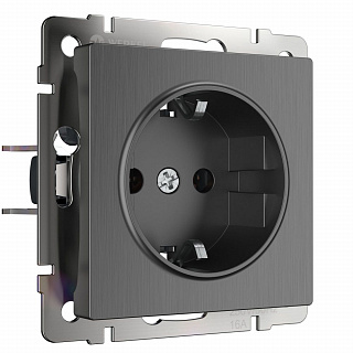 Розетка с заземлением Werkel W1171004 графит a050761