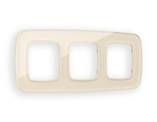Рамка OMEGA Radian (Бежевый Стекло органическое) на 3 поста OF320303