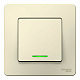 Выключатель одноклавишный SE Blanca с подсветкой молочный BLNVS010112