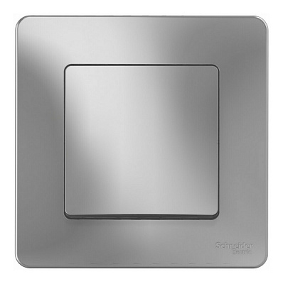 Выключатель одноклавишный SE Blanca алюминий BLNVS010103