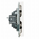Розетка компьютерная 1-местная RJ-45 (механизм), STEKKER Эмили, RST00-5117-01, белый фарфор, soft touch