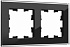Рамка на 2 поста IEK Brite РУ-2-2-БрЧ BR-M22-G-K02