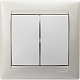 Выключатель двухклавишный белый Legrand Valena Classic 774405