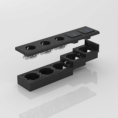 Коробка для накладного монтажа Werkel W8000008 черная a053528