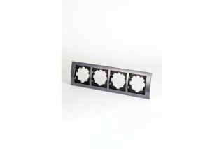 Рамка на 4 поста черный жемчуг/серый EL-BI Zena Platin 500-073310-228
