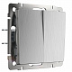 Выключатель двухклавишный Werkel W1120009 cеребряный a051355