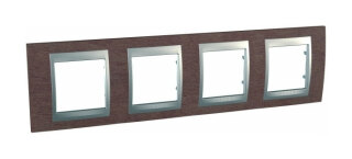 Рамка на 4 поста SE Unica Top табак U66.008.0М4