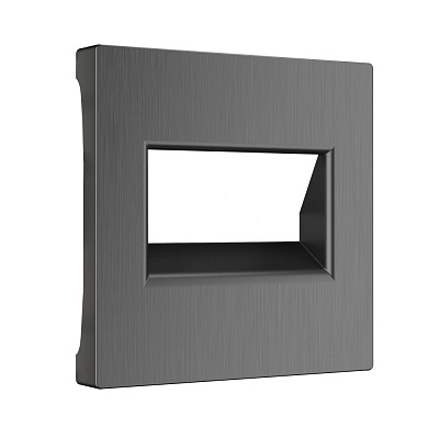 Накладка для двойной розетки RJ-45 Werkel графит рифленый a050741