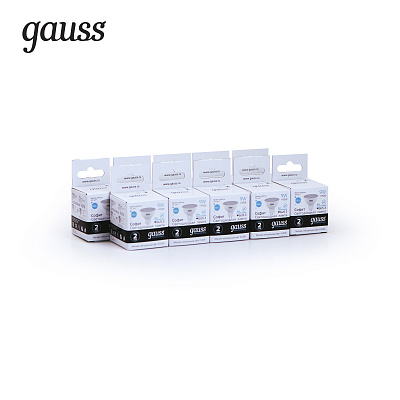 Лампа Gauss Elementary MR16 9W 660lm 4100K GU5.3 LED 13529 (10 шт)