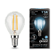 Лампа Gauss Filament Шар 11W 750lm 4100К Е14 LED 105801211 (5 шт)