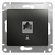 Розетка RJ45 кат.5е антрацит SE Glossa GSL000781K