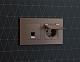 Комплект механизма компьютерной розетки ALFA MA642010 Темная бронза матовый RJ-45(8P8C) CAT6 с защитной шторкой QUANT