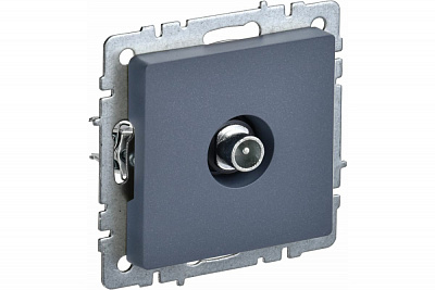 Розетка TV проходная IEK Brite РТВ10-0-БрМ маренго BR-A10-P-K35