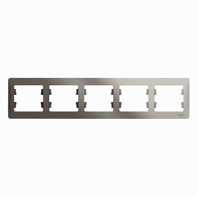 Рамка на 5 постов платина SE Glossa GSL001205