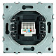 Розетка компьютерная 1-местная RJ-45 (механизм), STEKKER Эмили, RST00-5117-05, черный уголь, soft touch