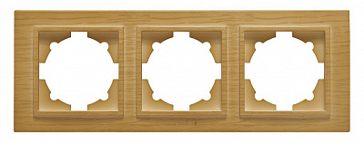 Рамка на 3 поста Zena береза 500-012700-227