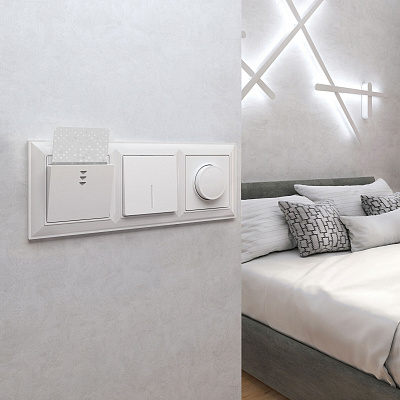 Электронный карточный выключатель Werkel белый a051130