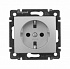 Силовая розетка алюминий Legrand Valena Classic 770121