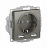 Розетка с 2xUSB SE AtlasDesign сталь ATN000930