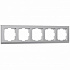 Рамка на 5 постов Werkel Stark W0051806 серебряная a050907