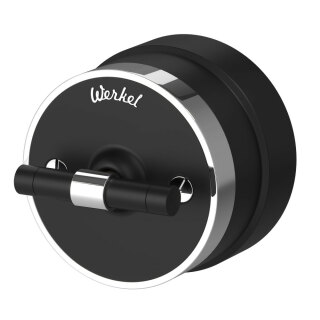 Переключатель одноклавишный Werkel Vintage W5812051 черный матовый/хром a055914