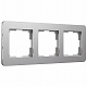 Рамка на 3 поста Werkel Platinum W0032606 алюминий a059215