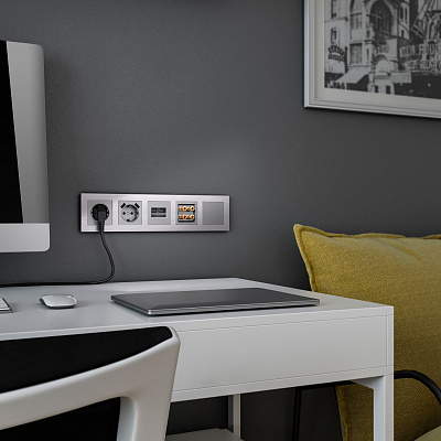 Розетка акустическая Werkel серебряные a030816