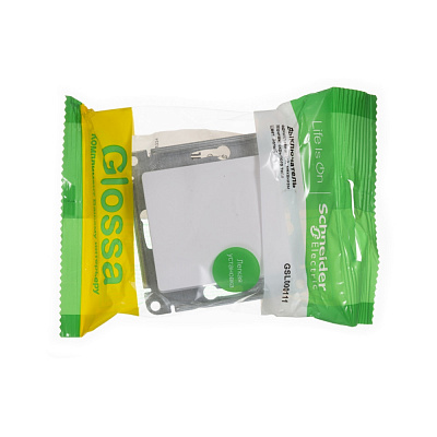 Выключатель одноклавишный белый SE Glossa GSL000111