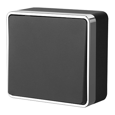 Выключатель одноклавишный Werkel Gallant черный/хром a050968