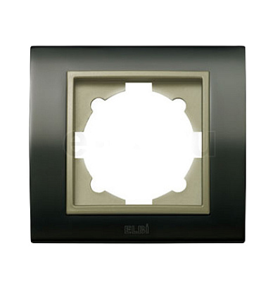 Рамка на 3 поста черный жемчуг/титановый EL-BI Zena Platin 500-073314-227