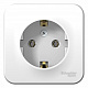 Розетка с заземлением белая SE Blanca BLNRA010101