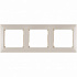 Рамка для розетки на 3 поста горизонтальная бежевая Legrand Valena Classic 774353