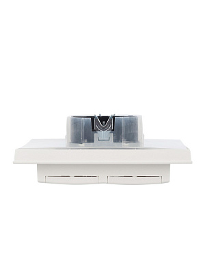 Розетка двойная с крышкой IEK Brite РСбш12-3-44-БрЖ жемчуг BR-R26-16-44-K36-F