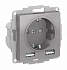 Розетка с 2xUSB SE AtlasDesign алюминий ATN000330