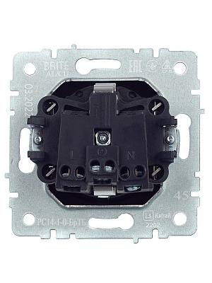 Розетка с заземлением и защитными шторками IEK Brite РС14-1-0-БрТБ бронза BR-R14-16-K45