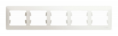 Рамка на 5 постов SE Glossa перламутр GSL000605