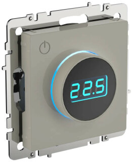 Термостат электронный с индикацией IEK Brite ТС10-1-БрКр бежевый BR-RT11-K10