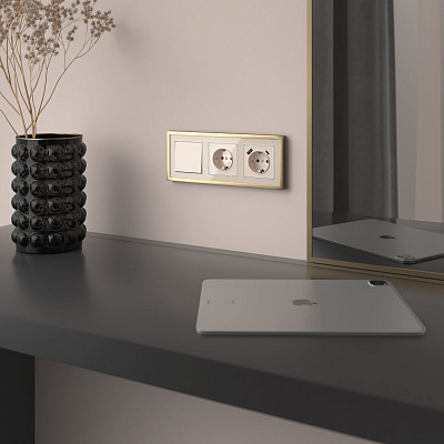 Переключатель одноклавишный проходной Werkel айвори акриловый a064054