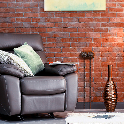 Переключатель одноклавишный Werkel W5612014 коричневый a051057