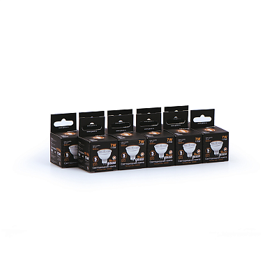 Лампа Gauss MR16 7W 600lm 3000K GU5.3 LED 101505107 (5 шт)