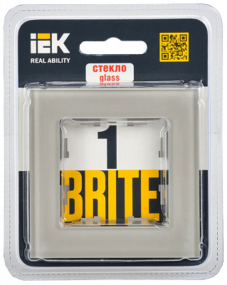 Рамка на 1 пост IEK Brite РУ-1-2-БрД BR-M12-G-K30
